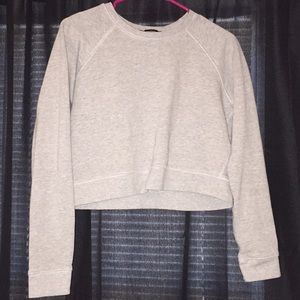 cropped crew neck